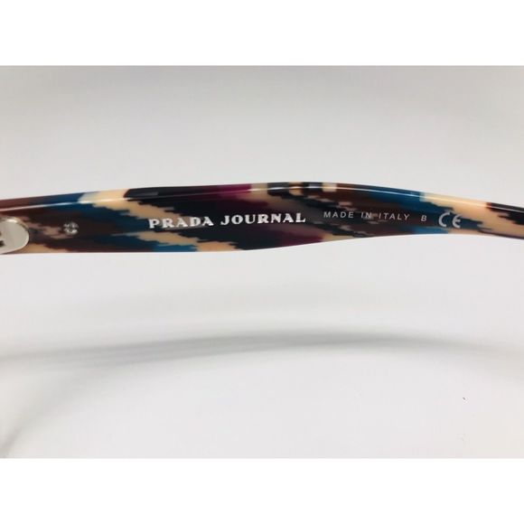New Prada VPR 04T VYN-1O1 Gray & Burgundy w/Multi Colored Temples 52mm w/Case - Picture 9 of 9